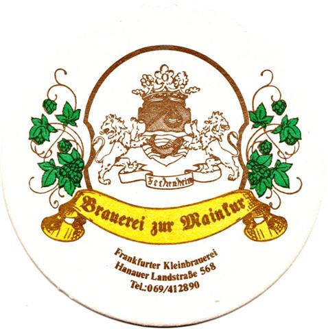 frankfurt f-he bier hannes rund 2b (215-frankfurter kleinbrauerei-braungrn)